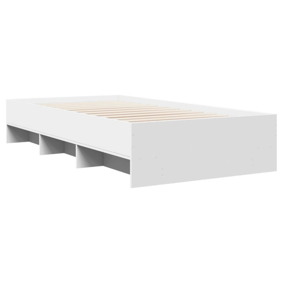 Estructura de cama madera de ingeniería blanca 90x190