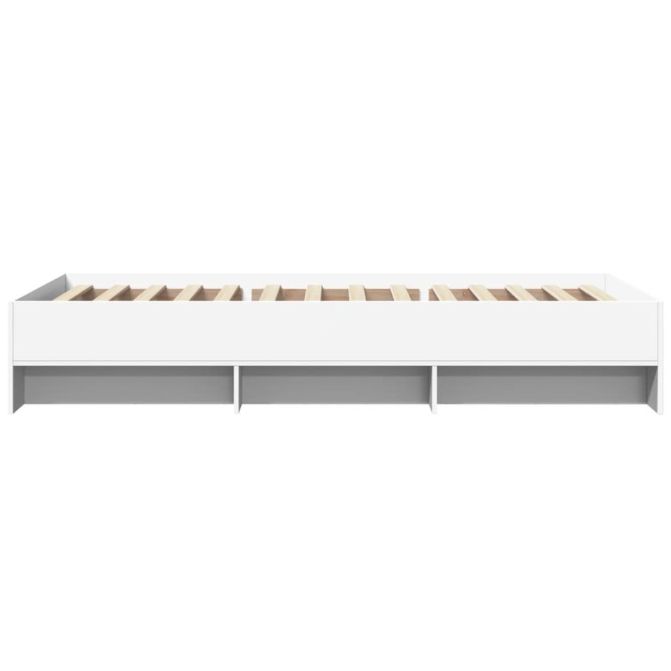 Estructura de cama madera de ingeniería blanca 75x190