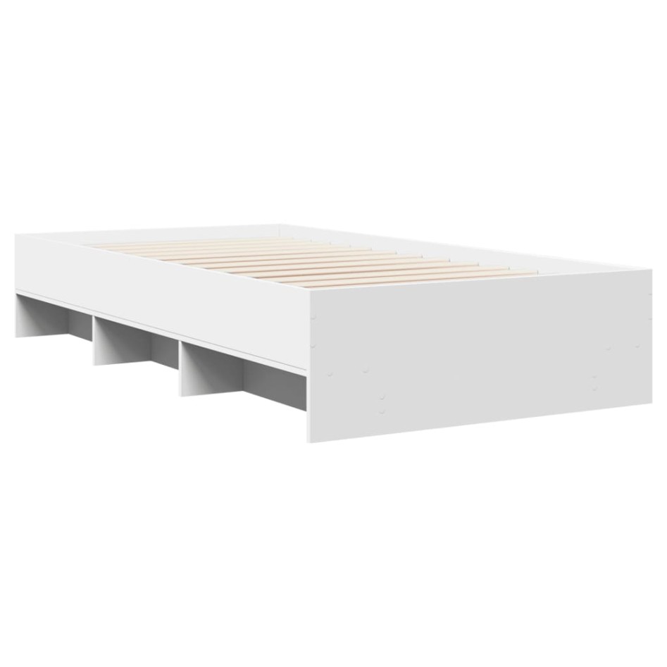 Estructura de cama madera de ingeniería blanca 75x190
