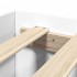 Estructura de cama madera de ingeniería blanca 75x190
