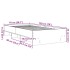 Estructura de cama madera de ingeniería blanca 75x190