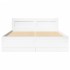 Estructura cama con cabecero madera ingeniería blanco