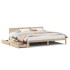 Estructura de cama con cajones madera maciza de pino 200x200