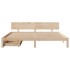 Estructura de cama con cajones madera maciza de pino 200x200