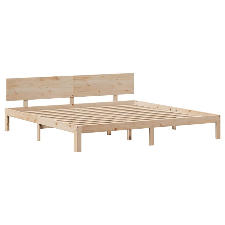 Estructura de cama con cajones madera maciza de pino 180x200
