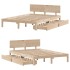 Estructura de cama con cajones madera maciza de pino
