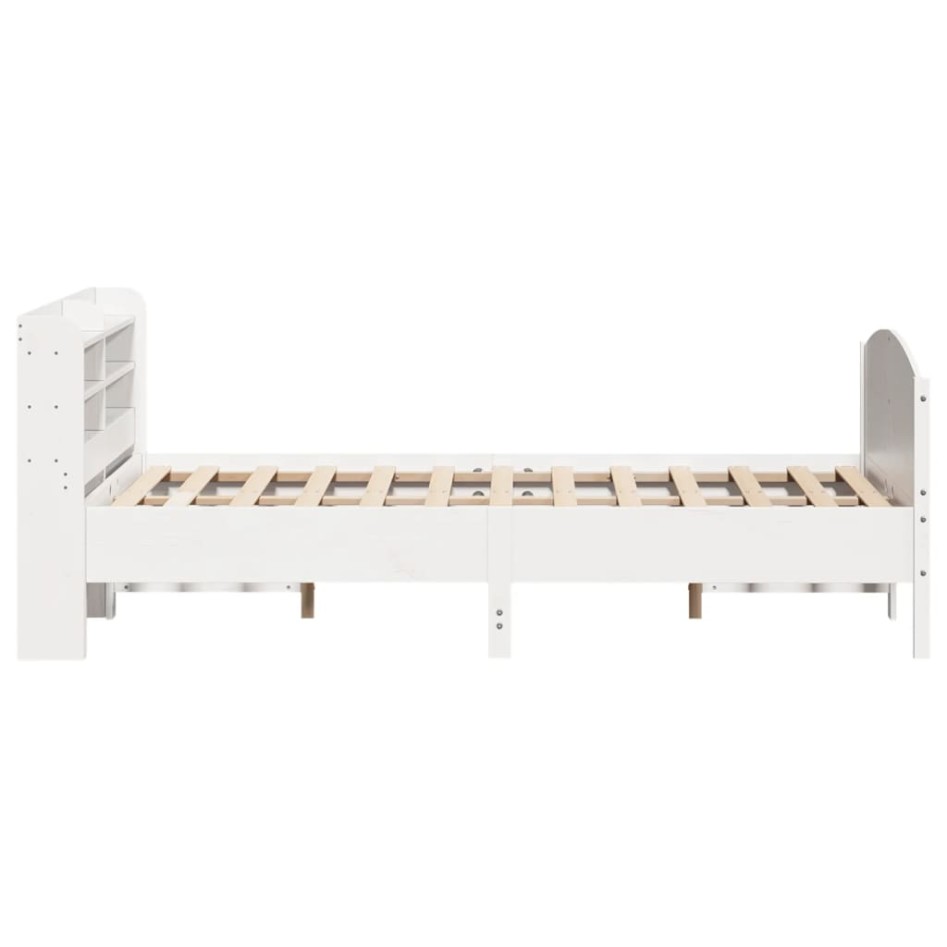 Estructura de cama sin colchón madera maciza de pino 160x200