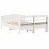 Estructura de cama sin colchón madera maciza de pino 160x200
