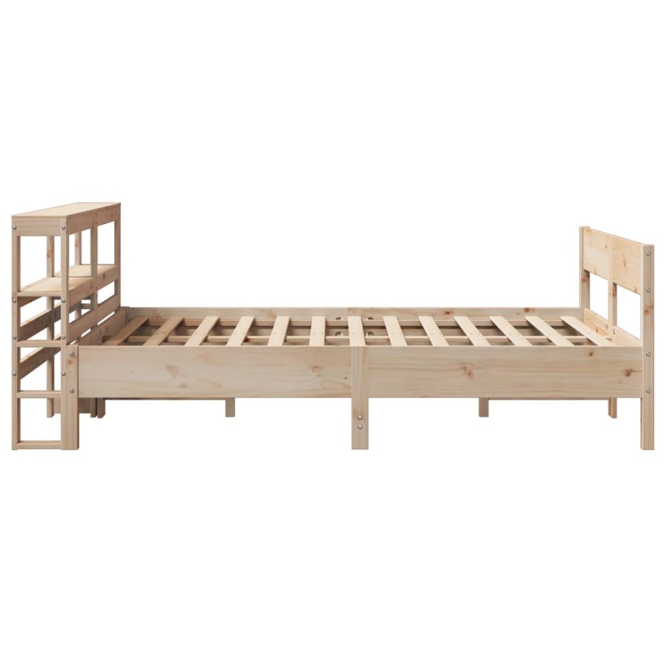 Estructura de cama sin colchón madera de pino maciza 120x200