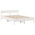 Estructura de cama sin colchón madera de pino blanca 140x190