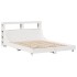 Estructura de cama sin colchón madera de pino blanca 150x200