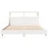 Estructura de cama sin colchón madera de pino blanca 150x200