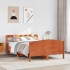Estructura de cama sin colchón madera maciza marrón 120x190