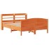 Estructura de cama sin colchón madera maciza marrón 120x190