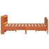 Estructura de cama sin colchón madera maciza marrón 120x190