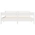 Estructura de cama sin colchón madera maciza blanca 200x200