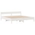 Estructura de cama sin colchón madera maciza blanca 200x200