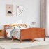 Estructura de cama sin colchón madera maciza marrón 135x190