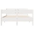 Estructura de cama sin colchón madera de pino blanca 140x200