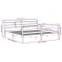 Cama sin colchón madera maciza de pino marrón cera 200x200