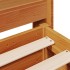 Cama sin colchón madera maciza de pino marrón cera 140x190