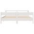 Estructura de cama sin colchón madera maciza blanca 200x200
