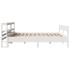 Estructura de cama sin colchón madera maciza blanca 200x200