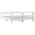 Estructura de cama sin colchón madera maciza blanca 200x200