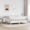 Estructura de cama sin colchón madera maciza blanca 200x200 cm