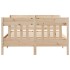Estructura de cama sin colchón madera maciza de pino 140x190