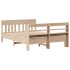 Estructura de cama sin colchón madera maciza de pino 140x190