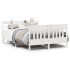 Estructura de cama sin colchón madera de pino blanca 150x200