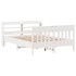 Estructura de cama sin colchón madera de pino blanca 150x200