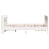 Estructura de cama sin colchón madera de pino blanca 150x200