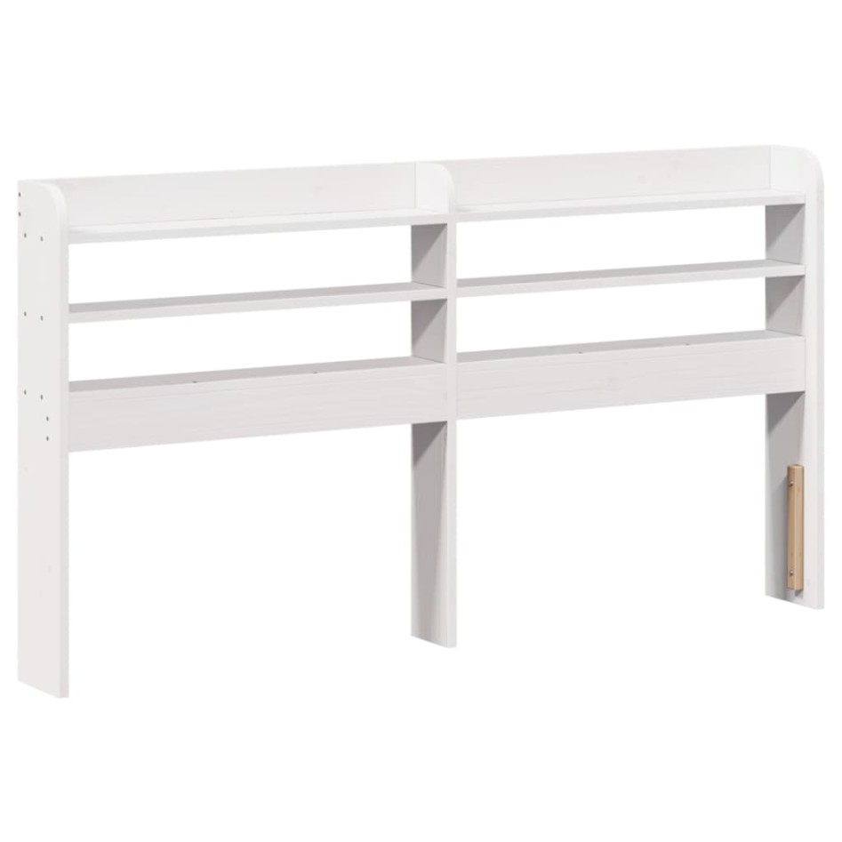 Estructura de cama sin colchón madera de pino blanca 150x200