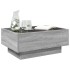 Mesa de centro y LED madera ingeniería gris Sonoma 70x50x30