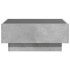 Mesa de centro y LED madera ingeniería gris hormigón