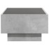 Mesa de centro y LED madera ingeniería gris hormigón