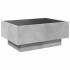 Mesa de centro y LED madera ingeniería gris hormigón