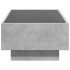 Mesa de centro y LED madera ingeniería gris hormigón