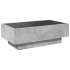Mesa de centro y LED madera ingeniería gris hormigón