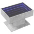 Mesa de centro y LED madera ingeniería gris hormigón