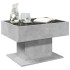 Mesa de centro y LED madera ingeniería gris hormigón
