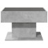 Mesa de centro y LED madera ingeniería gris hormigón