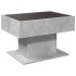Mesa de centro y LED madera ingeniería gris hormigón