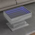 Mesa de centro y LED madera ingeniería gris Sonoma 70x50x45
