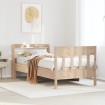 Estructura de cama sin colchón madera maciza pino 75x190 cm