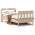 Estructura de cama sin colchón madera maciza pino 75x190