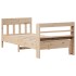 Estructura de cama sin colchón madera maciza pino 75x190