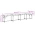 Banco de comedor acero y tela gris claro 248x32x45